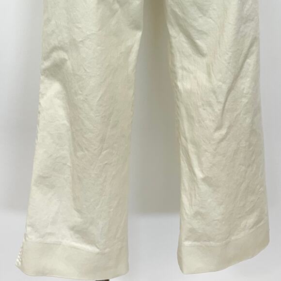 Lilly Pulitzer Palm Beach Fit Cropped Pants Cotton Cream Vintage Size 14 - Picture 8 of 10